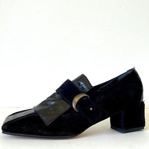 Philippe Model Catalogue Womens Leather Suede Slip On Shoes Black Size US 9.5M